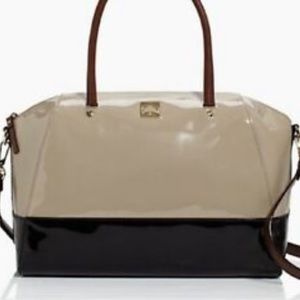 Kate Spade Taupe/Black Satchel